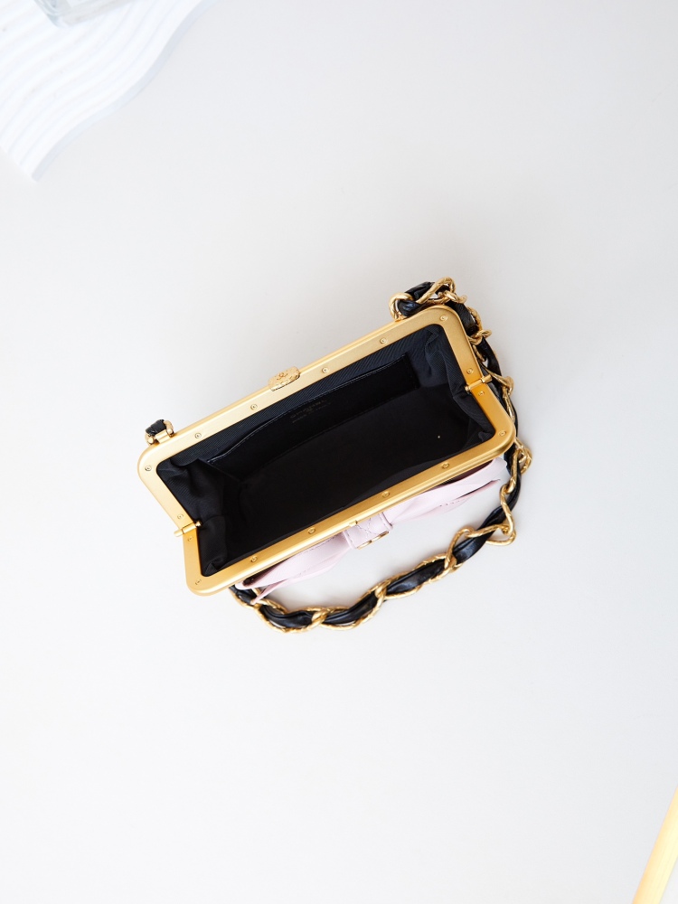 chanel  24A Bow Brogue Bags Beaded Brogue Clip On Bags