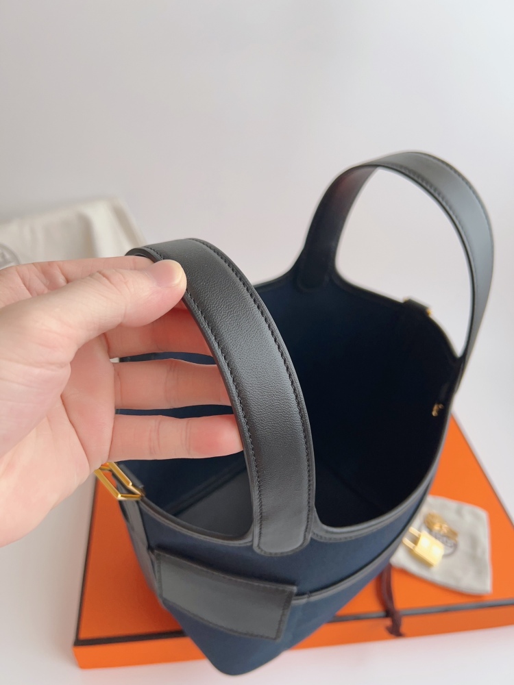 Hermes Cargo Picotin Canvas Vegetable Basket