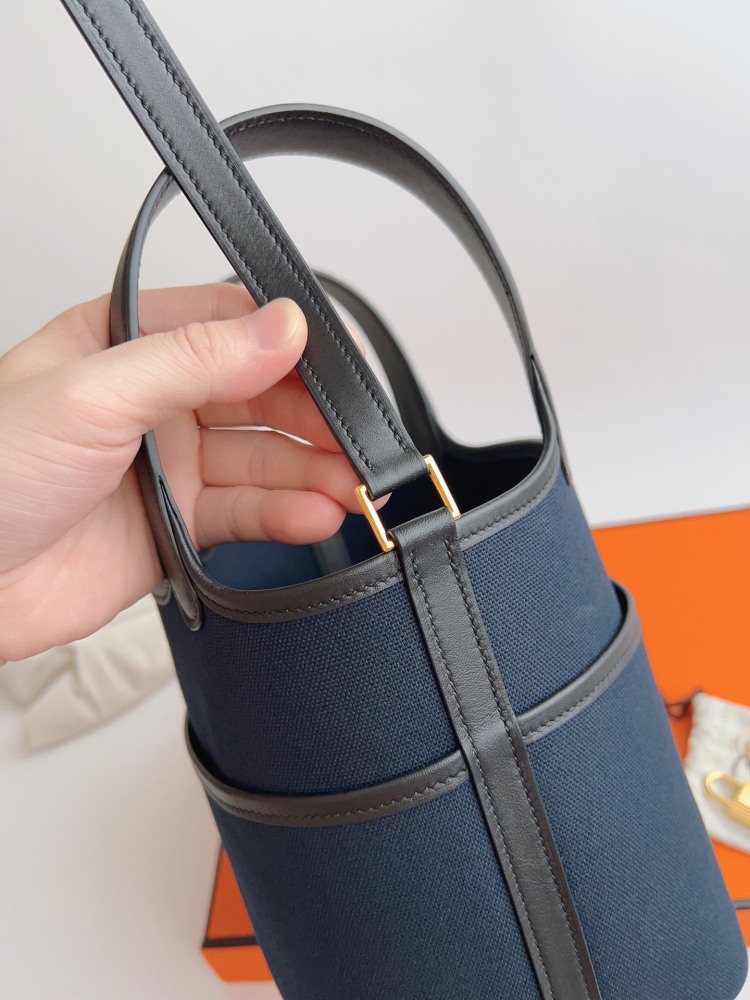 Hermes Cargo Picotin Canvas Vegetable Basket