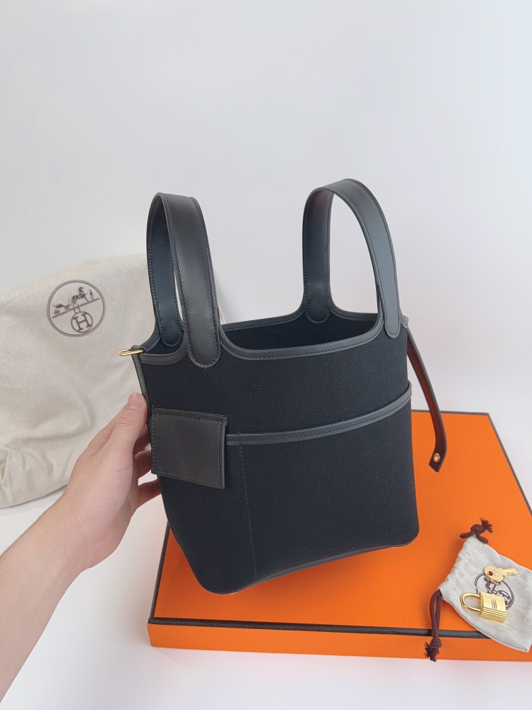 Hermes Cargo Picotin Canvas Vegetable Basket