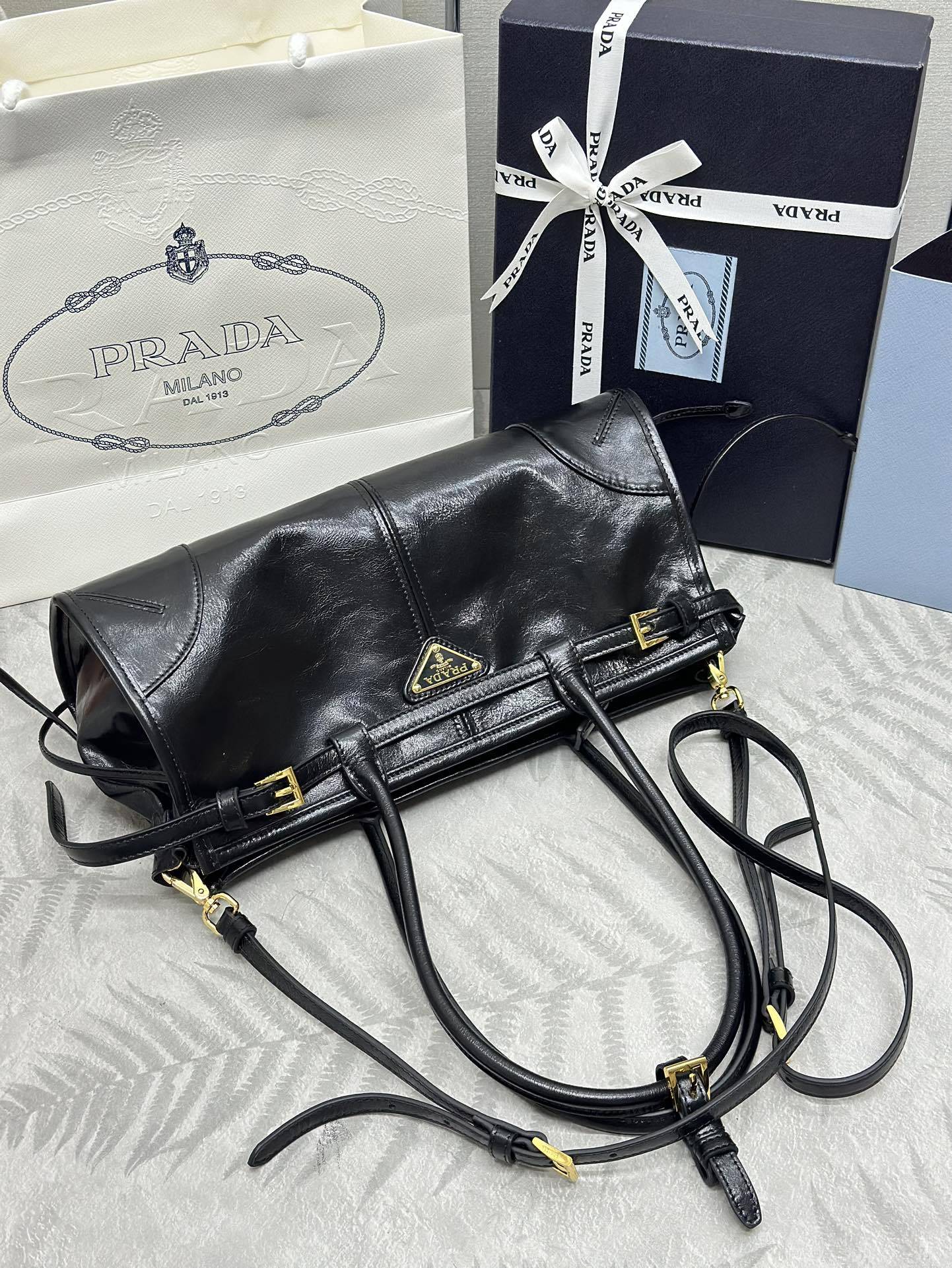 Prada Soft Lux waxed leather  bag