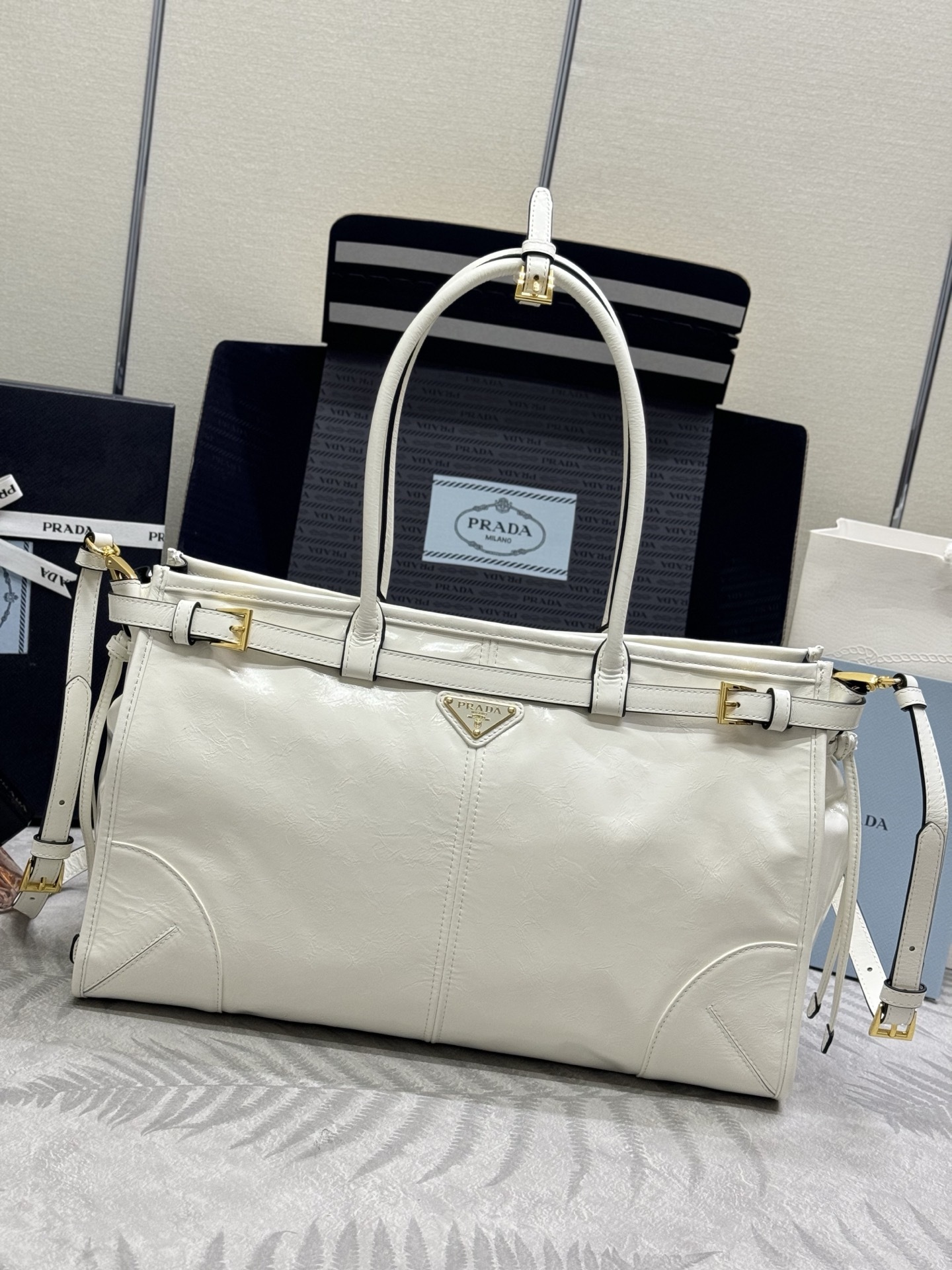 Prada Soft Lux waxed leather  bag