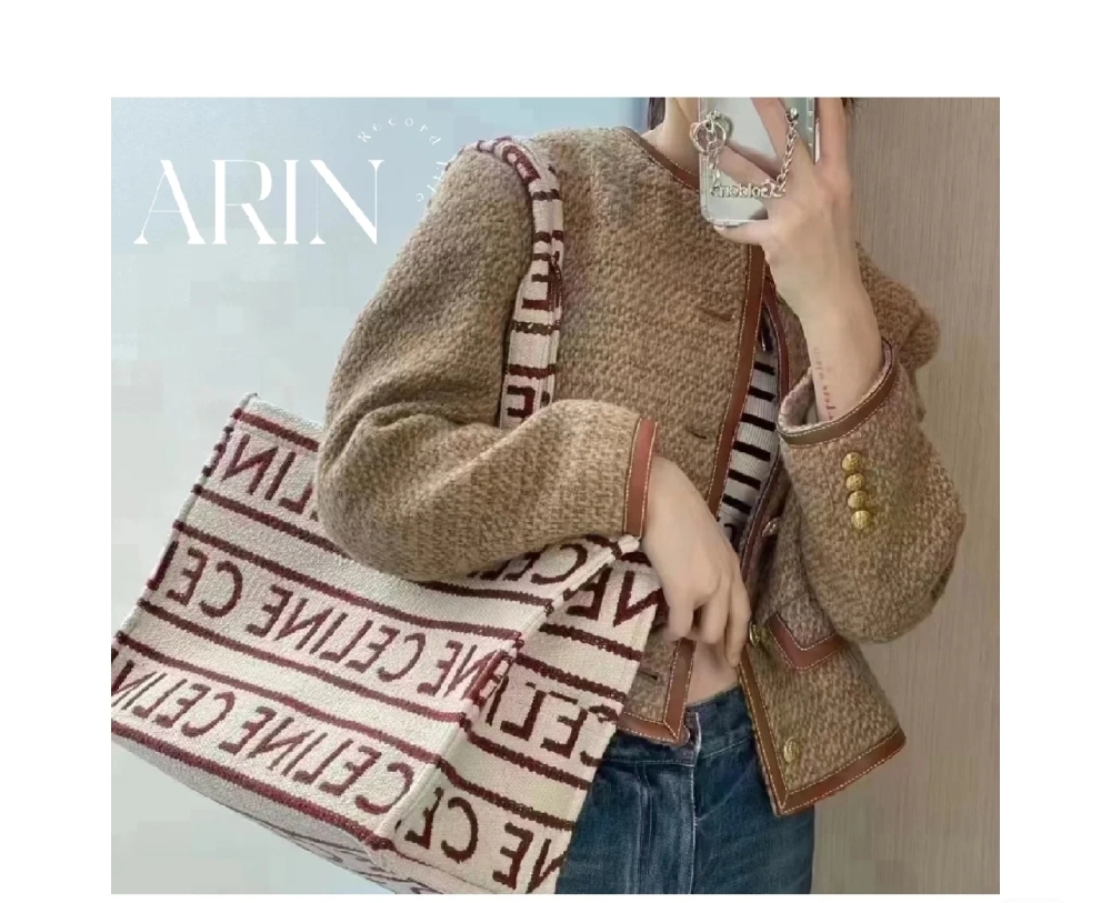 Celine new for fall, the all-over printed textile large Tote
