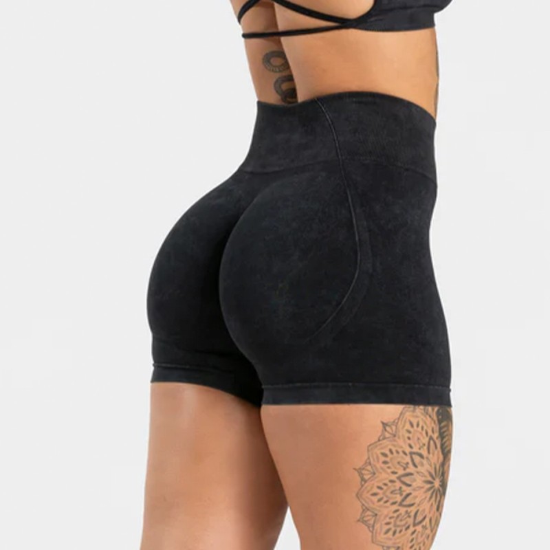 TEVEO yoga sports shorts suit frosted seamless high elastic tight breathable fitness running women