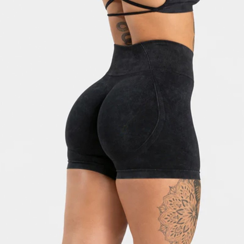 TEVEO yoga sports shorts suit frosted seamless high elastic tight breathable fitness running women