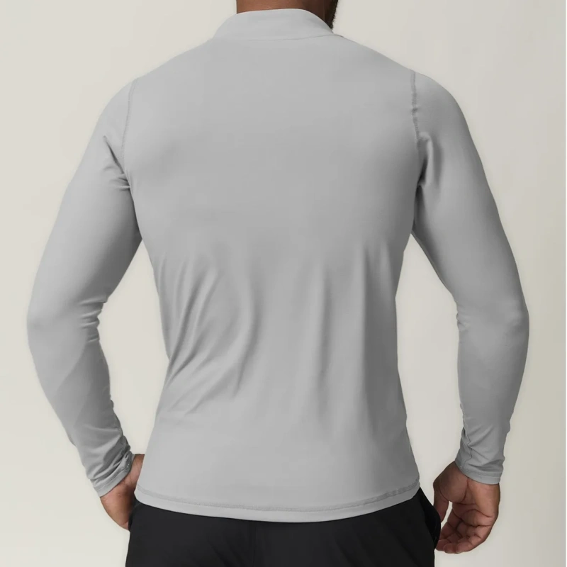 XW-DCX1041 Wholesale High Quality Stand Collar Half Zip Jogging Active Wear for Men Gym Skin Friendly Custom Logo Sports Shirts