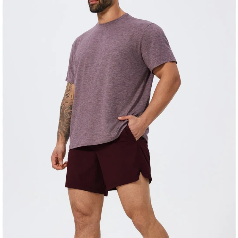 XW-DDX1105 High Quality Solid Color Fitness Loose Activewear Short Sleeve Personalized Gym Tee for Men Custom T Shirt Sport