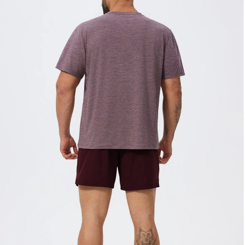 XW-DDX1105 High Quality Solid Color Fitness Loose Activewear Short Sleeve Personalized Gym Tee for Men Custom T Shirt Sport
