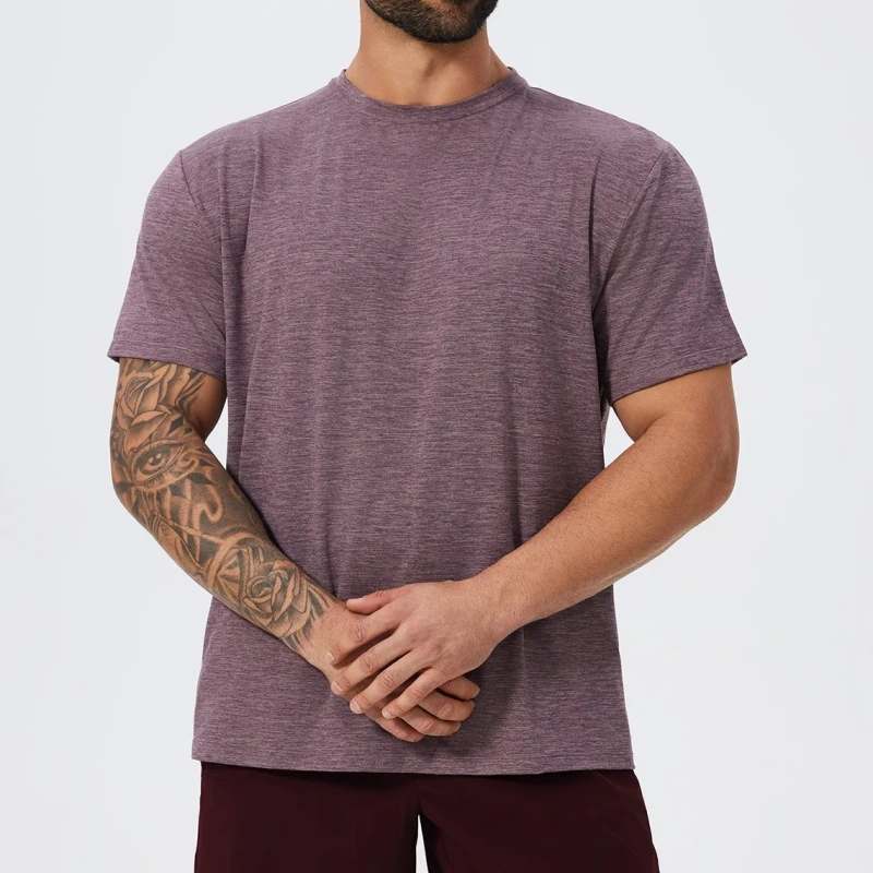 XW-DDX1105 High Quality Solid Color Fitness Loose Activewear Short Sleeve Personalized Gym Tee for Men Custom T Shirt Sport