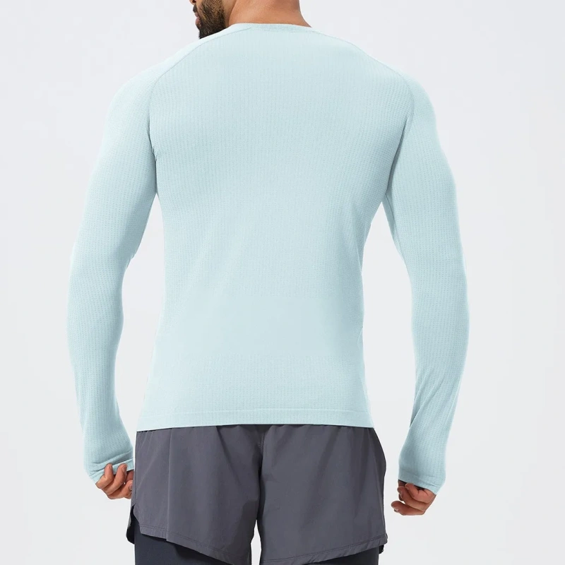 XW-DCX1058-3 2025 New Custom Logo Quick Dry Nude Fabric Hoodie Fitness Long Sleeve Active Wear Gym Sweatshirt Mens Sports Shirts