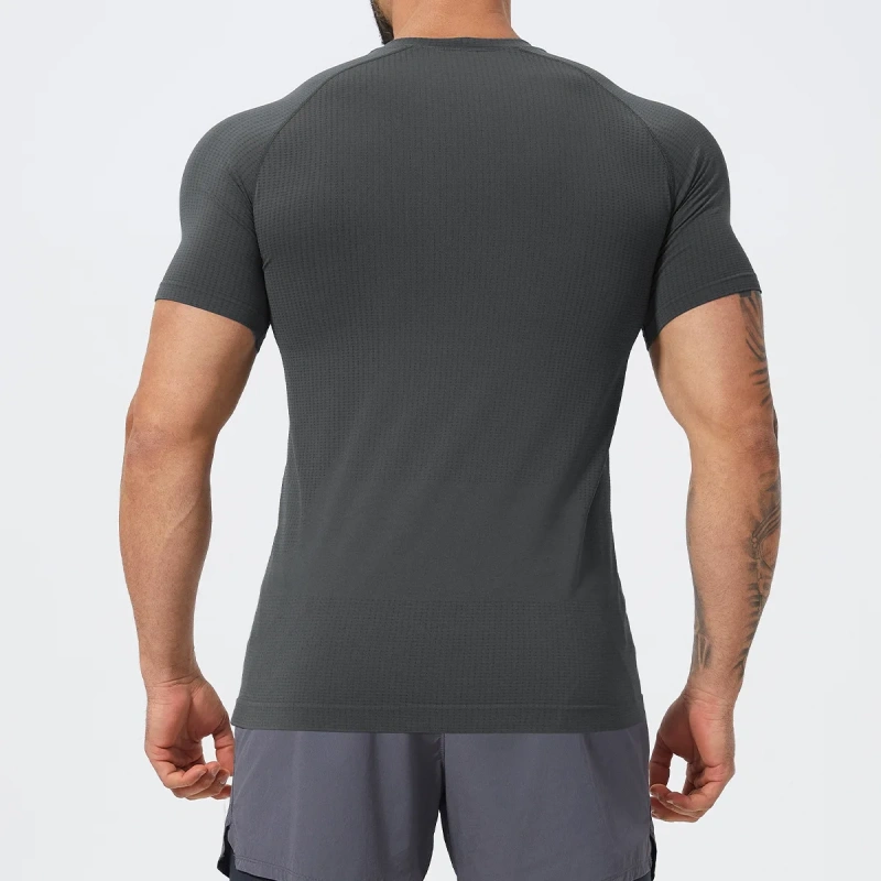 XW-DDX1058 Elastic Tight Wholesale Shorts Sleeve Active Wear Gym Fitness Running Personalized Top for Men Custom T Shirt Sport