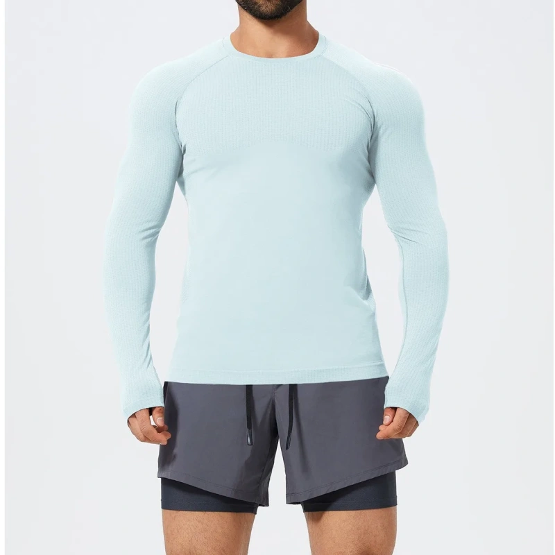 XW-DCX1058-3 2025 New Custom Logo Quick Dry Nude Fabric Hoodie Fitness Long Sleeve Active Wear Gym Sweatshirt Mens Sports Shirts