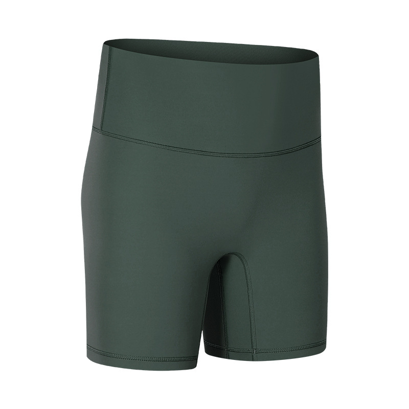 New Yoga Shorts Women's Nude Feeling No Embarrassment Line Tight Sports Three-quarter Pants Summer Fitness Yoga Clothes DK067