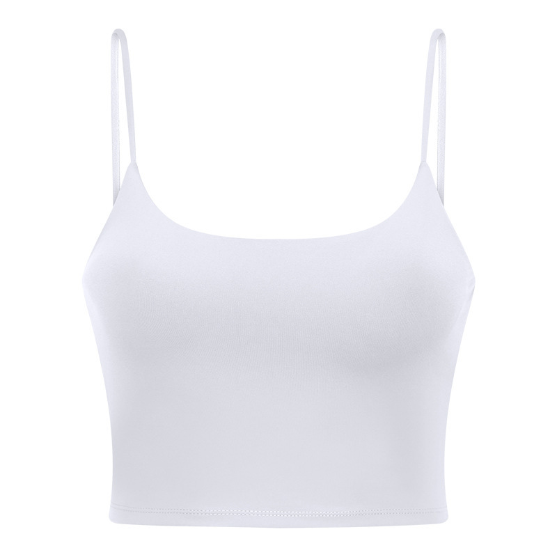 New Yoga Tops Women's Sports Bra with Chest Pads Thin Straps Beautiful Back Fitness Vest Suspender Yoga Clothes C5238