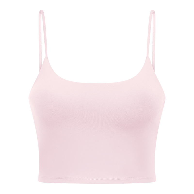 New Yoga Tops Women's Sports Bra with Chest Pads Thin Straps Beautiful Back Fitness Vest Suspender Yoga Clothes C5238