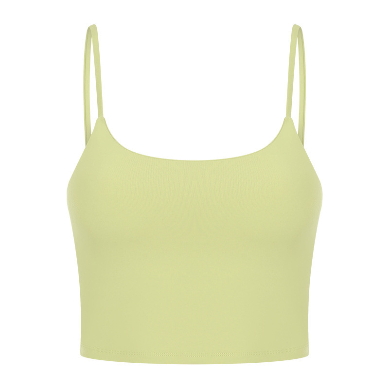 New Yoga Tops Women's Sports Bra with Chest Pads Thin Straps Beautiful Back Fitness Vest Suspender Yoga Clothes C5238