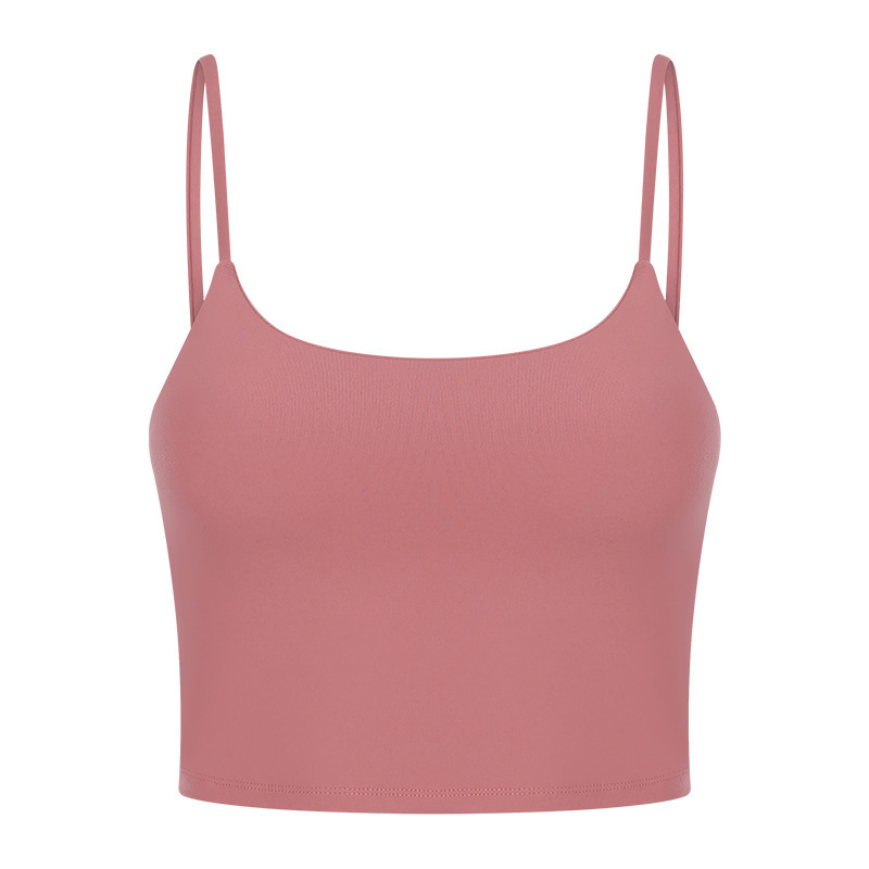 New Yoga Tops Women's Sports Bra with Chest Pads Thin Straps Beautiful Back Fitness Vest Suspender Yoga Clothes C5238