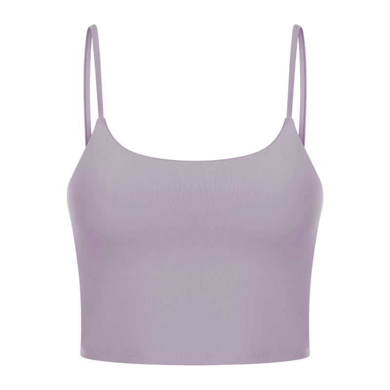 New Yoga Tops Women's Sports Bra with Chest Pads Thin Straps Beautiful Back Fitness Vest Suspender Yoga Clothes C5238