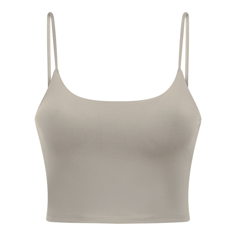 New Yoga Tops Women's Sports Bra with Chest Pads Thin Straps Beautiful Back Fitness Vest Suspender Yoga Clothes C5238