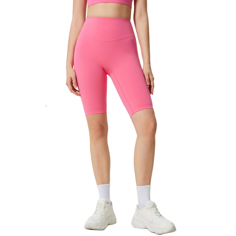 Evrlue no embarrassing line anti-curling high waist tummy lifting yoga pants stretch sports shorts female DK388