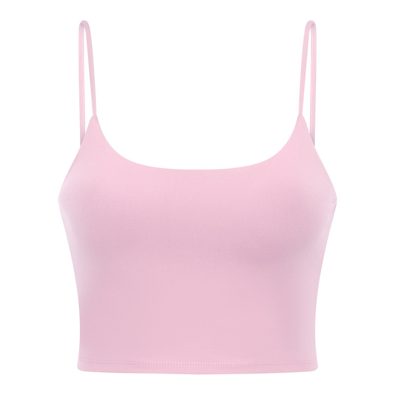 New Yoga Tops Women's Sports Bra with Chest Pads Thin Straps Beautiful Back Fitness Vest Suspender Yoga Clothes C5238