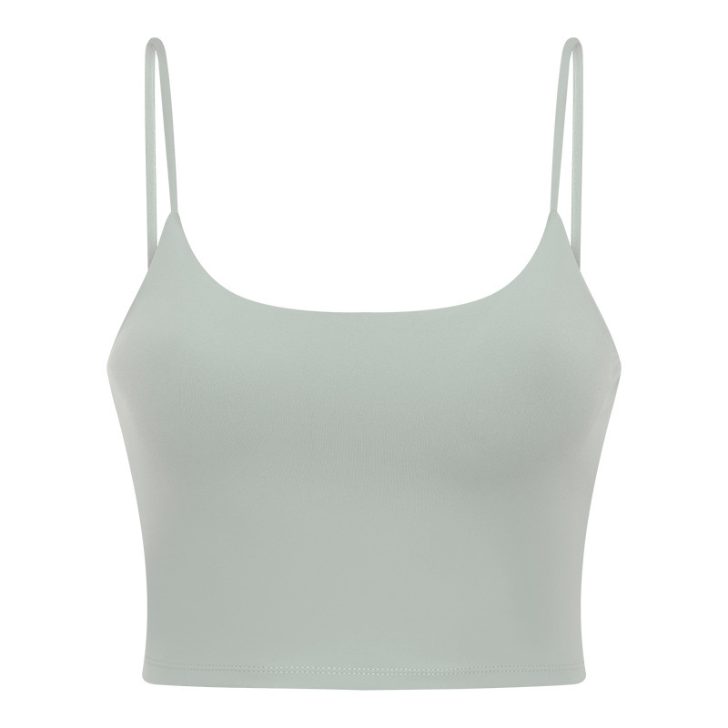 New Yoga Tops Women's Sports Bra with Chest Pads Thin Straps Beautiful Back Fitness Vest Suspender Yoga Clothes C5238
