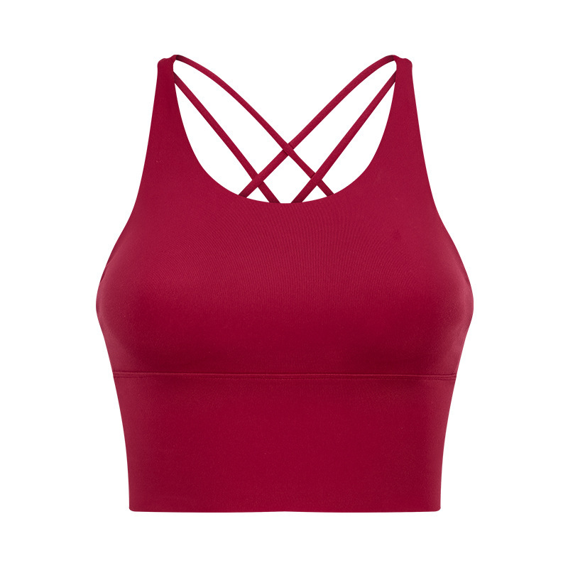 New beautiful back sports bra women's backless fitness yoga bra thin camisole top summer D19095