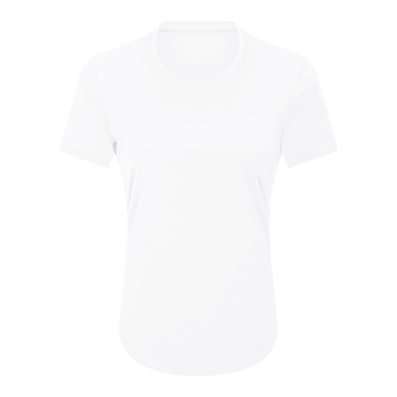 Summer thin loose yoga short-sleeved women's sanded breathable fitness tops sports running quick-drying clothes DS075