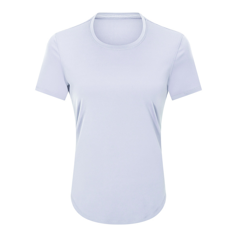 Summer thin loose yoga short-sleeved women's sanded breathable fitness tops sports running quick-drying clothes DS075
