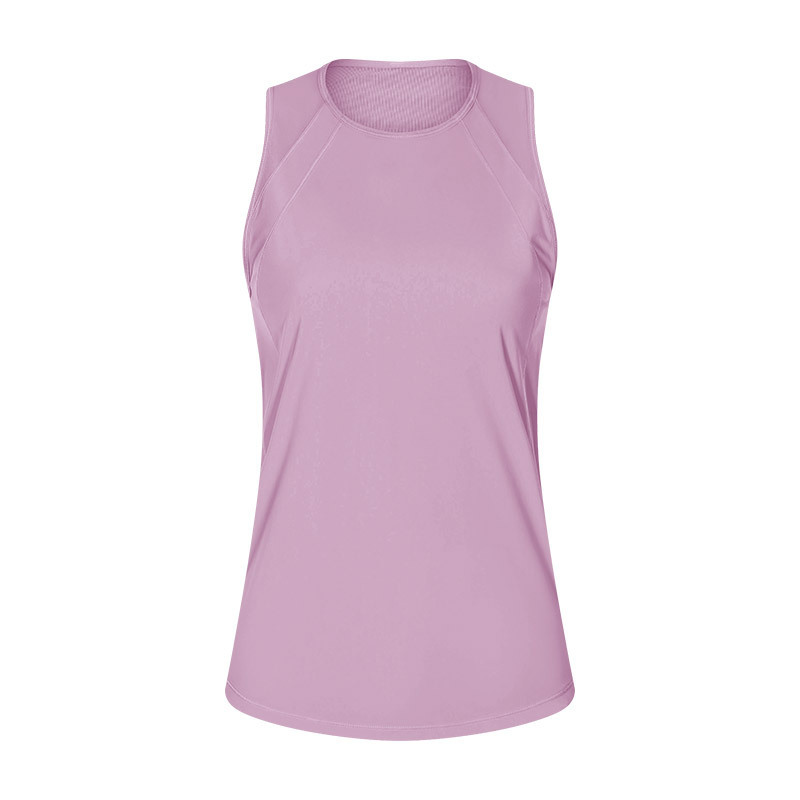Quick-drying breathable hollow vest light sports cover-up yoga clothes fitness back sleeveless top female DT051