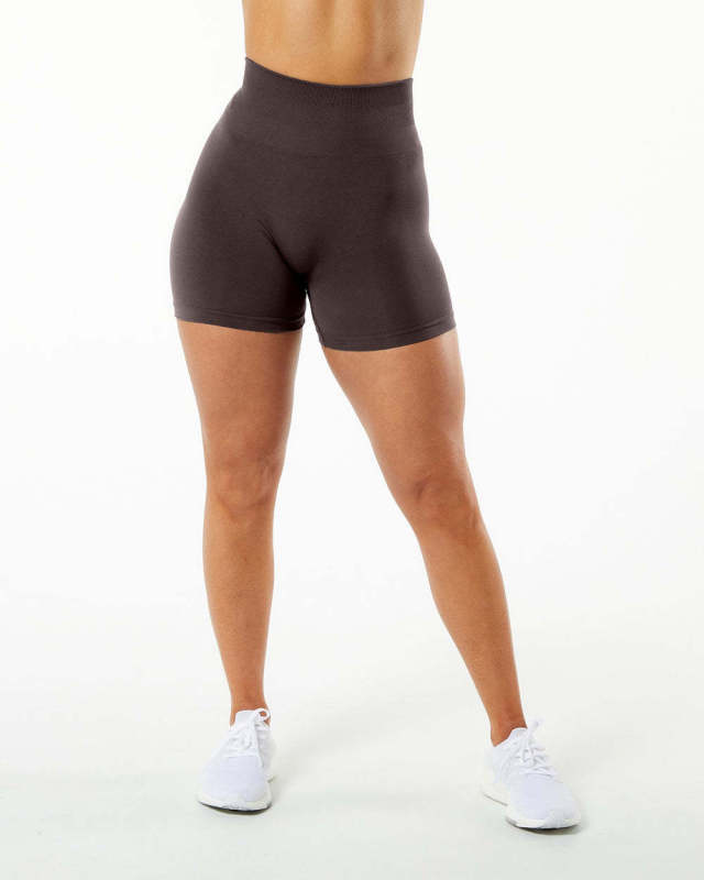 AliExpress Amazon Side Jacquard Gym Shorts Seamless Gym Three Pants Snowflake Color Yoga Shorts