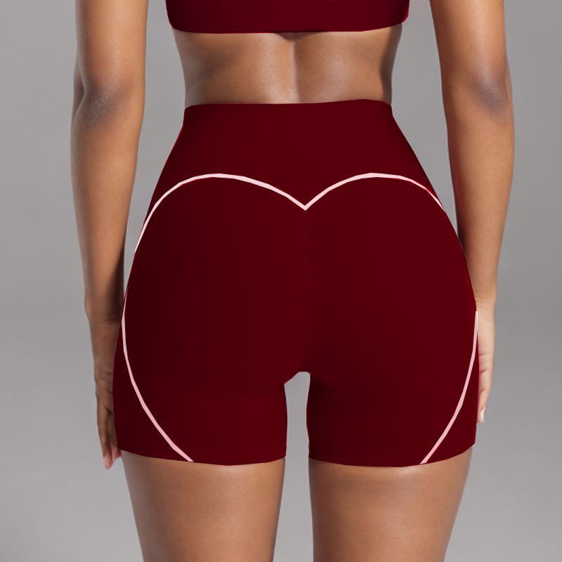 European and American foreign trade cross-border nude beauty back sports contrast color bra suspenders peach hips high elastic quick-drying hip-lifting yoga pants