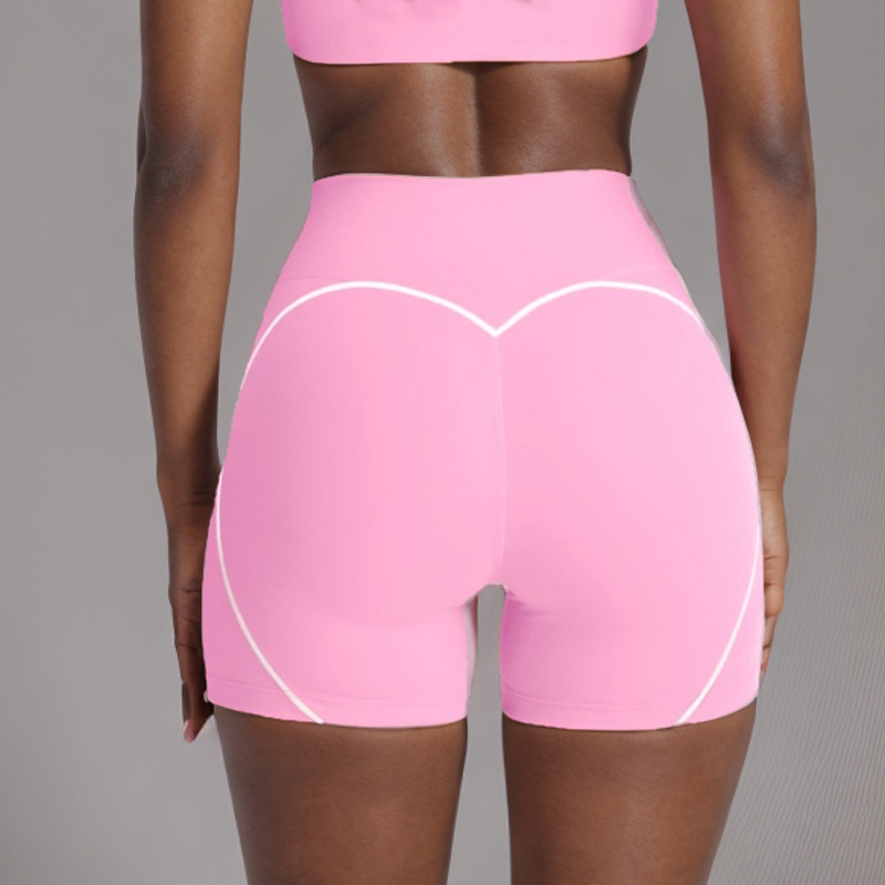 European and American foreign trade cross-border nude beauty back sports contrast color bra suspenders peach hips high elastic quick-drying hip-lifting yoga pants