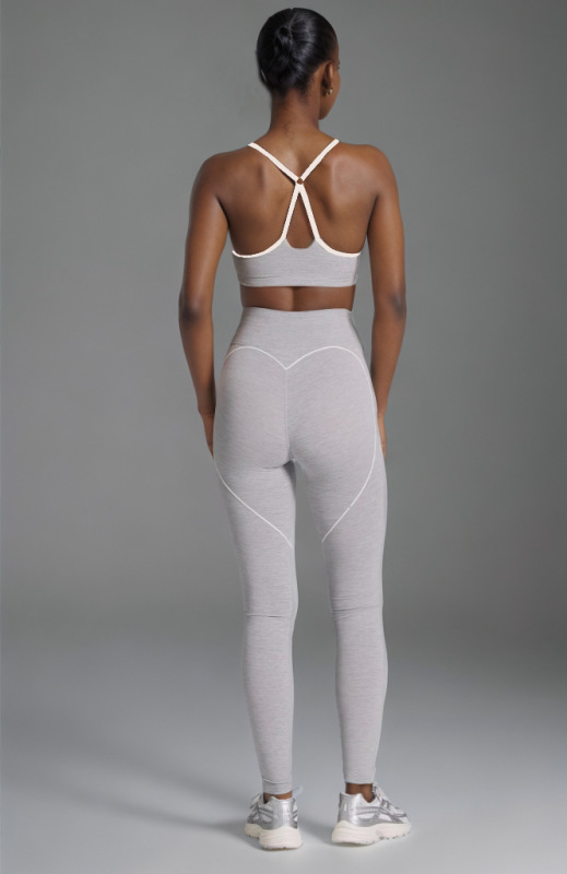 European and American foreign trade cross-border nude beauty back sports contrast color bra suspenders peach hips high elastic quick-drying hip-lifting yoga pants