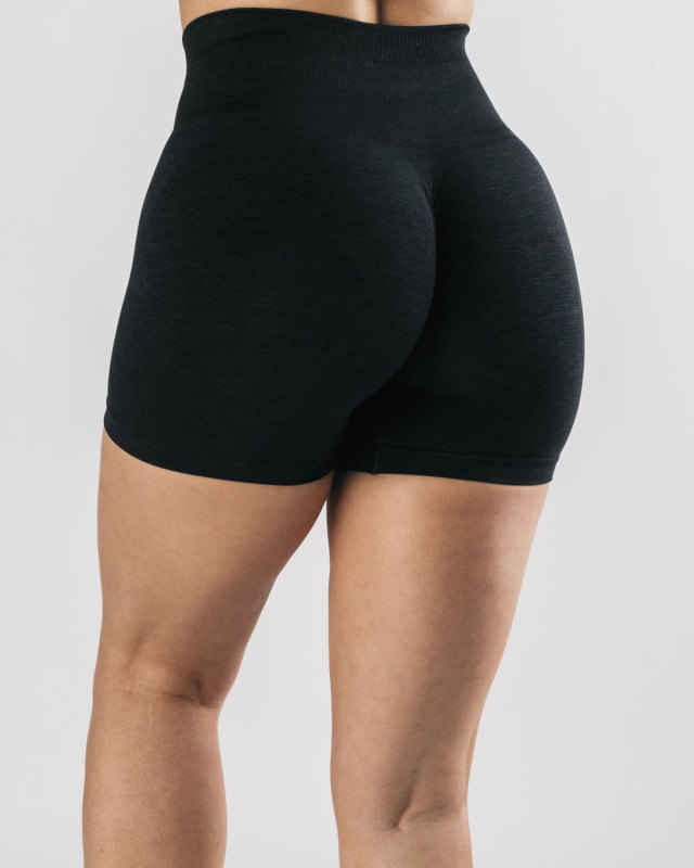 PY-5292-DkJacquard Fitness Shorts and Seamless Fitness Capri Pants