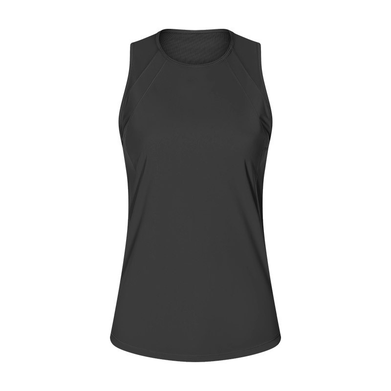 Quick-drying breathable hollow vest light sports cover-up yoga clothes fitness back sleeveless top female DT051
