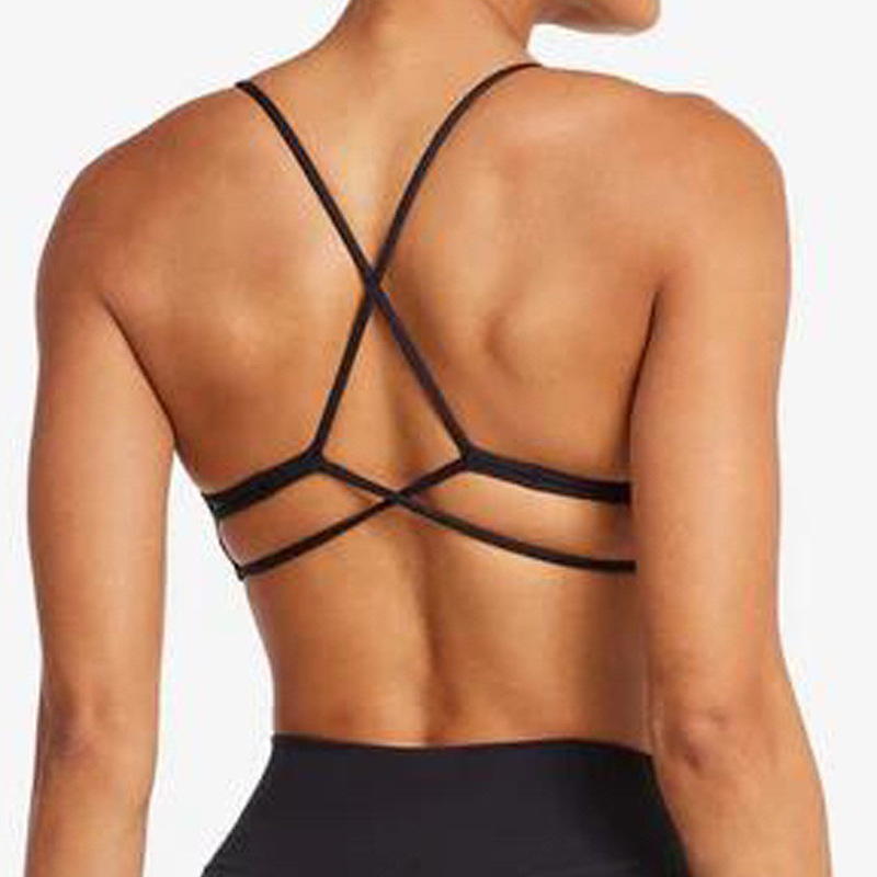 European and American foreign trade cross-border yoga fitness vest with chest pads and beautiful back slings nude quick-drying high waist sports training pants