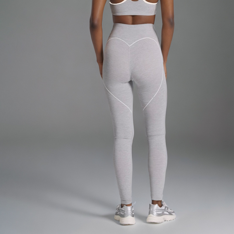 European and American foreign trade cross-border nude beauty back sports contrast color bra suspenders peach hips high elastic quick-drying hip-lifting yoga pants