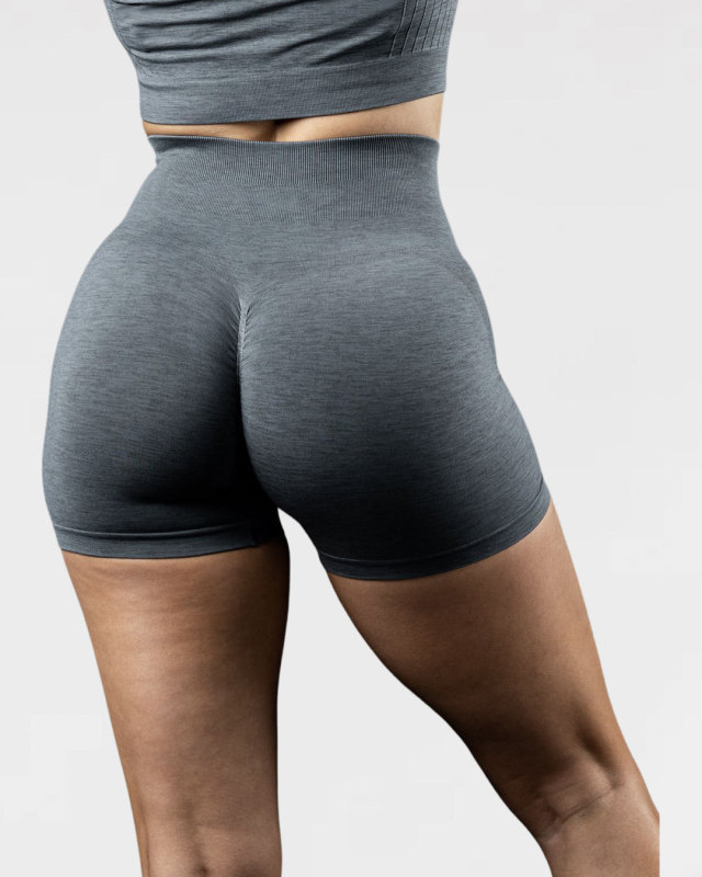PY-5292-DkJacquard Fitness Shorts and Seamless Fitness Capri Pants
