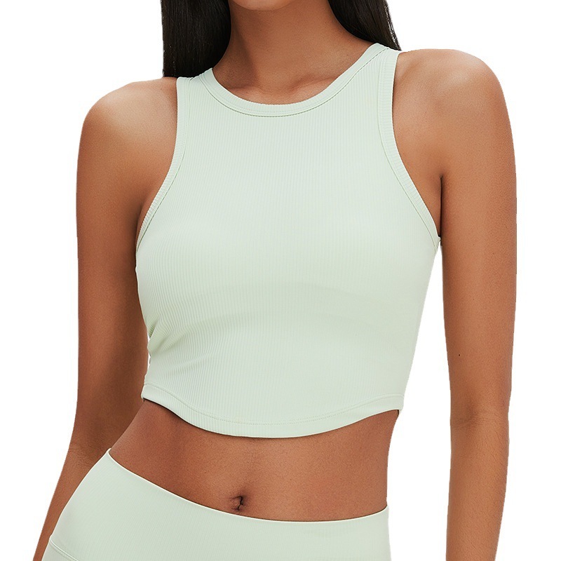 Spot new cross-border yoga vest women's nude thread fitness shockproof sports underwear high-strength yoga bra