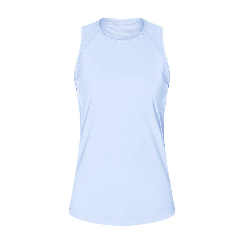 Quick-drying breathable hollow vest light sports cover-up yoga clothes fitness back sleeveless top female DT051