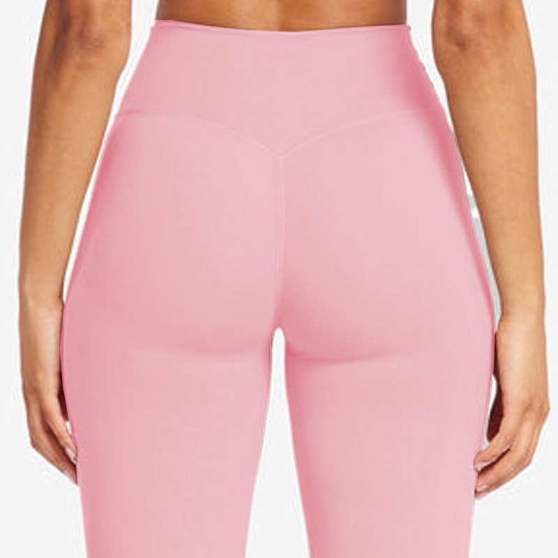 European and American foreign trade cross-border yoga fitness vest with chest pads and beautiful back slings nude quick-drying high waist sports training pants