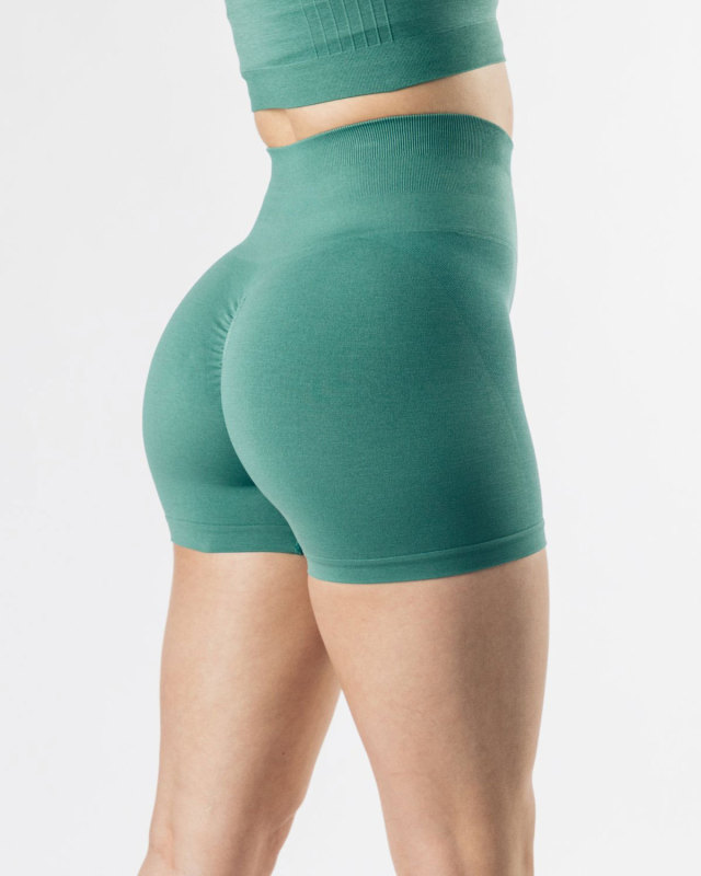 AliExpress Amazon Side Jacquard Gym Shorts Seamless Gym Three Pants Snowflake Color Yoga Shorts