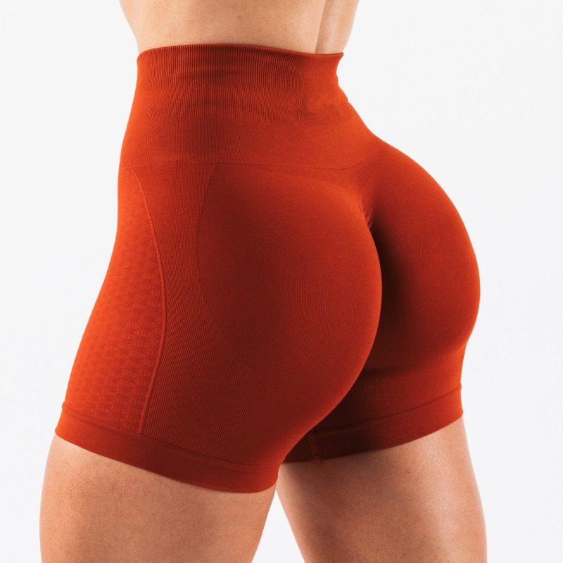 Amazon super soft feel tight body shaping hip lifting cationic seamless jacquard three-quarter pants fitness shorts yoga pants
