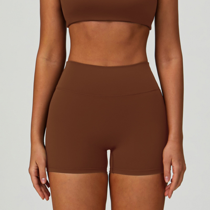Cross-border nude yoga shorts tight high waist quick-drying outdoor sports shorts women's casual running fitness clothes 9300