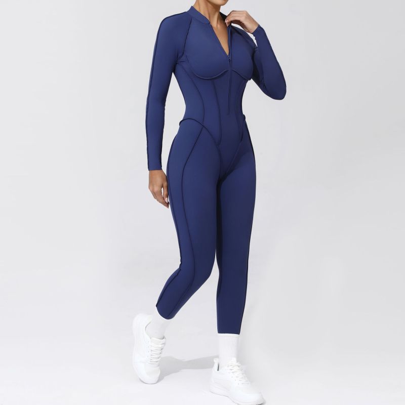QS-25633-Woman Long-sleeved One-piece Leggings