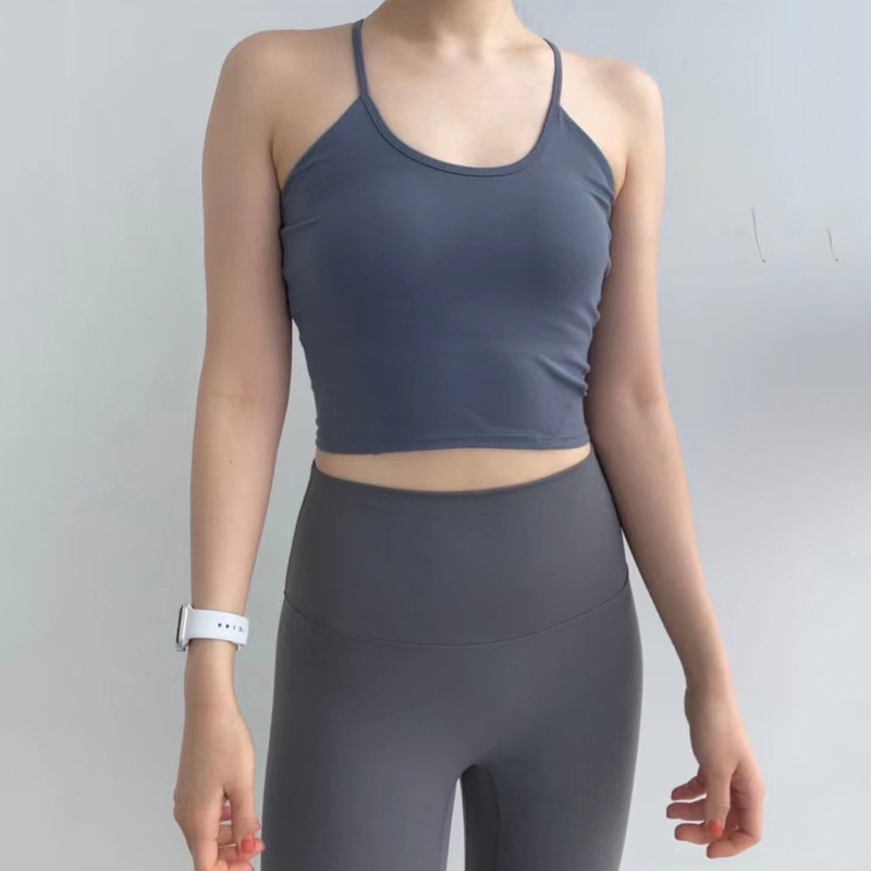 New Yoga Vest Women Quick Dry Beautiful Back High Elastic Sports Fitness Running Dance Training Suspenders One Piece Delivery