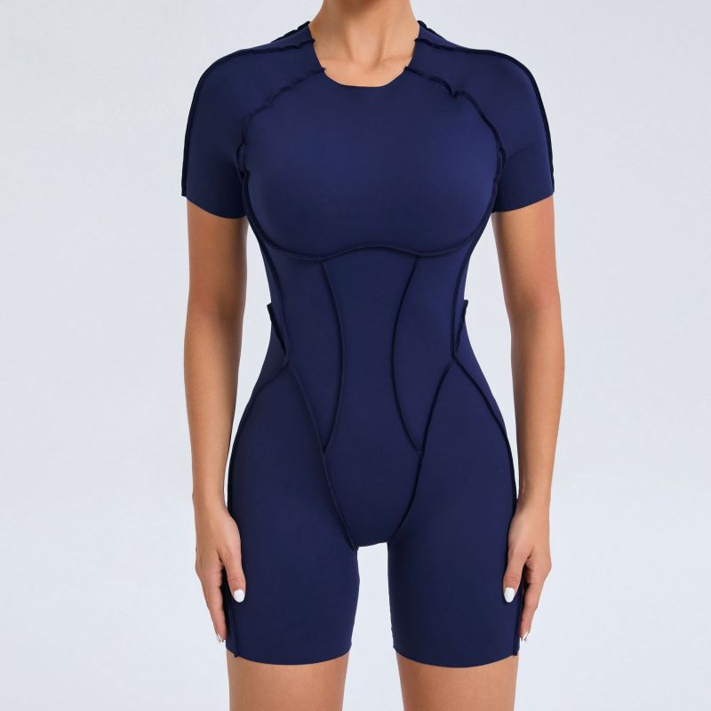 QS-50310-Woman Short-Sleeved Jumpsuit