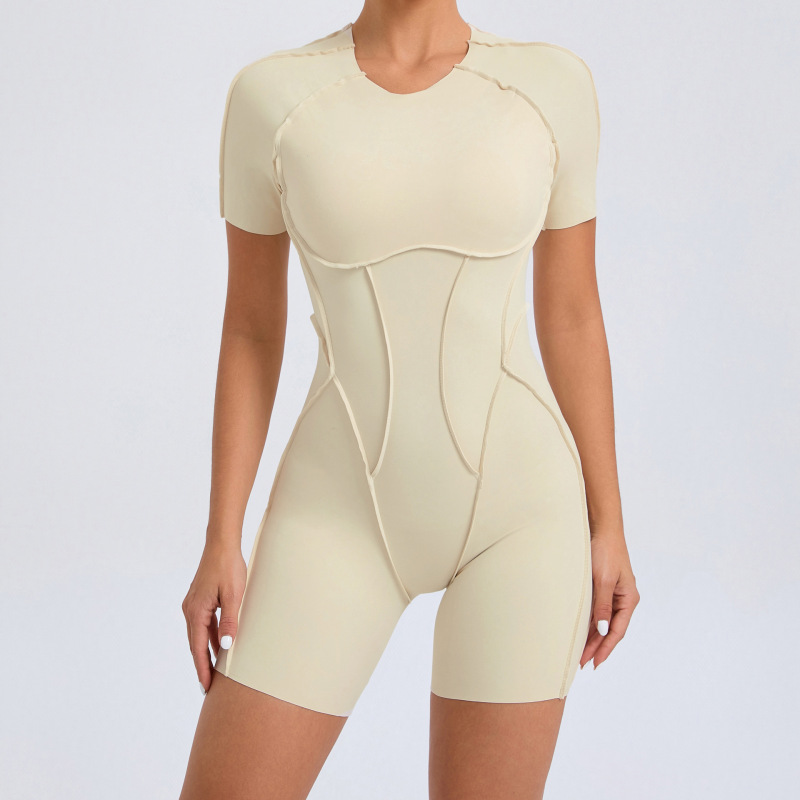QS-50310-Woman Short-Sleeved Jumpsuit