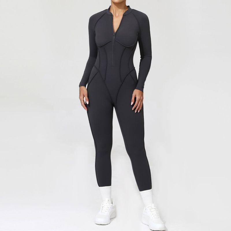 QS-25633-Woman Long-sleeved One-piece Leggings